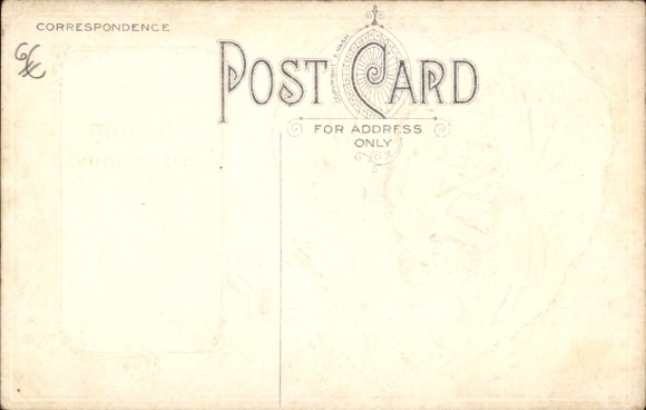 Embossing Postcard Congratulations Valentine's Day, Singing Love Angel, Lute