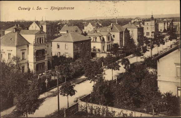 Postcard Coswig in Saxony, Koenigstrasse