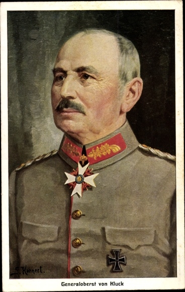 Artist PC Hornert, Generaloberst Alexander von Kluck, Pour le Mérite Order, portret