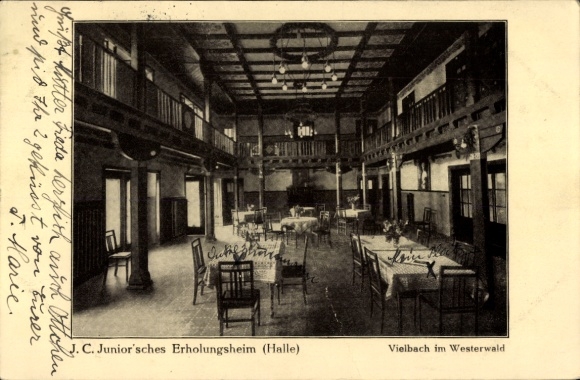 Ak Vielbach im Westerwald, recreatiehuis JC Junior, Halle