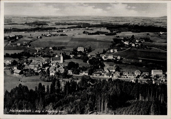 Ak Heimenkirch im Allgäu, Fliegeraufnahme