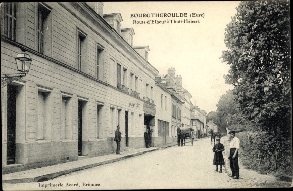 Postcard Bourgtheroulde Eure, Route d&#39;Elbeuf to Thuit Hébert