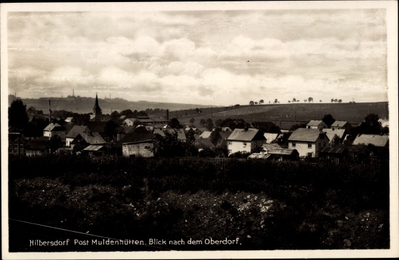 Ak Hilbersdorf in Sachsen, Blick nach dem Oberdorf mit Kirche