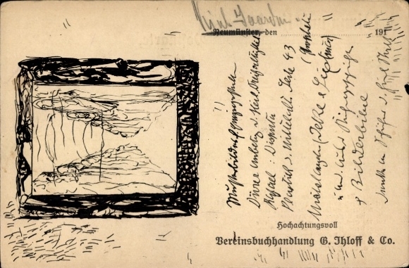 Artist Postcard Association Bookstore B. Ihloff & Co. Neumünster, Take and read