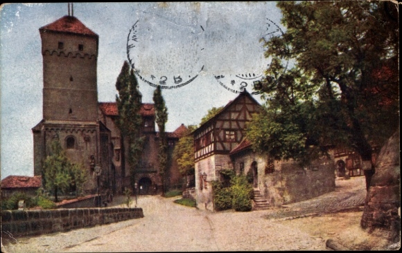 Ak Nürnberg, Tiefer Brunnen, Eingang zur Burg