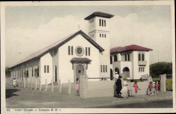 Ak Curaçao Niederländische Antillen Karibik, Vichi Church