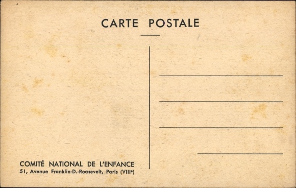 Artist Postcard Lesourt, The two bulls and the frog, Fabel, National Children&#39;s Week