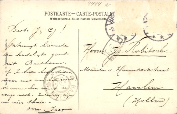 Postcard Bad Bentheim in Lower Saxony, castle, south side