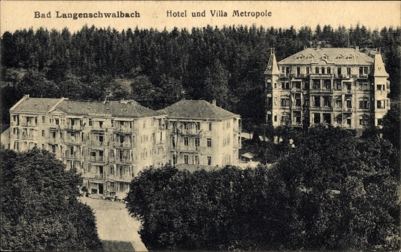Postcard Langenschwalbach Bad Schwalbach im Taunus, Hotel, Villa Metropole