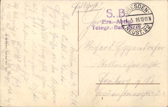 Postcard Dresden Neustadt, Neustädter Bahnhof