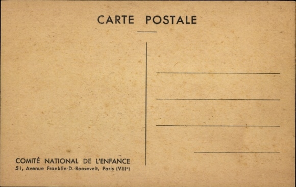 Artist Postcard Lesourt, The Two Bulls and the Frog, Fable, National Children's Week