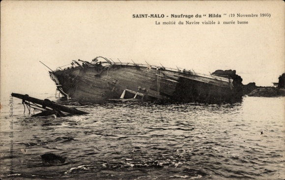 PC Saint Malo Ille et Vilaine, Naufrage du Hilda, November 19, 1905