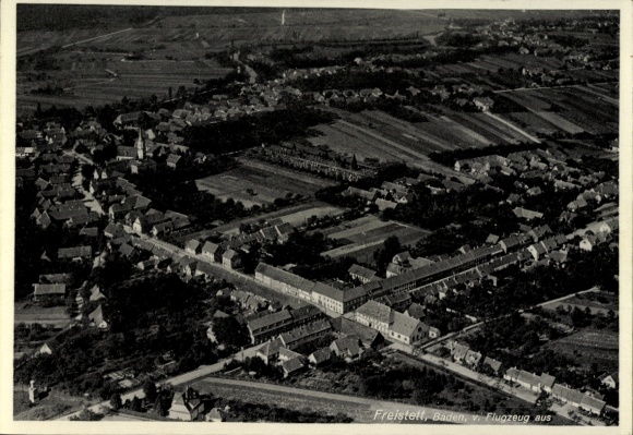 Ak Freistett Rheinau in Baden, Fliegeraufnahme, R.A.D. Abteilung 6/295/R II/6a