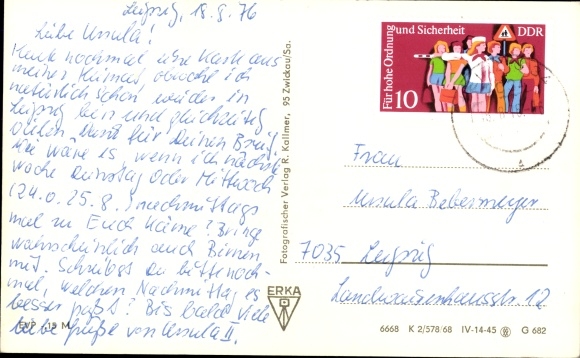 Postcard Zwönitz in the Erzgebirge of Saxony, bakery, church tower