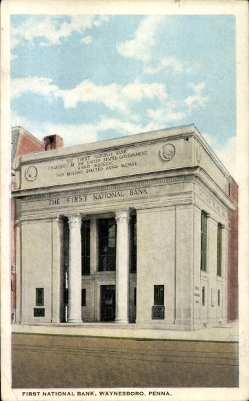 PC Waynesboro Pennsylvania USA, First National Bank