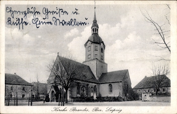 Ak Brandis Bez. Leipzig, Kirche