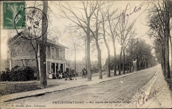 Postcard Chatenay Hauts-de-Seine, At rest on the red hill