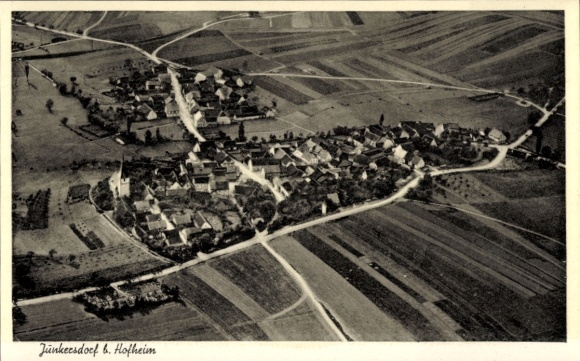 Ak Junkersdorf Königsberg in Bayern Unterfranken, Fliegeraufnahme