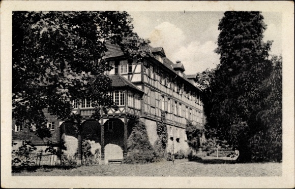 Postcard Stadtlengsfeld in the Wartburg district, castle, convalescent home of the SVK