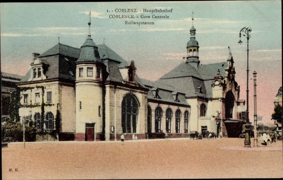 Ak Koblenz am Rhein, Hauptbahnhof