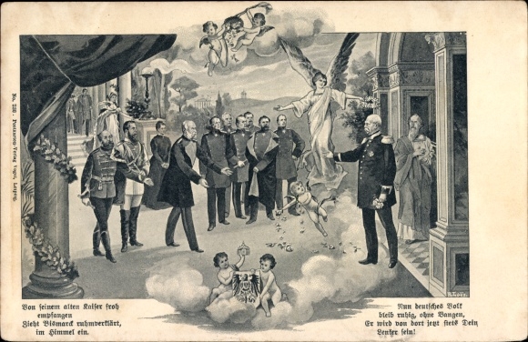 KP artysty Książę Otto von Bismarck, cesarz pruski Wilhelm I, anioł