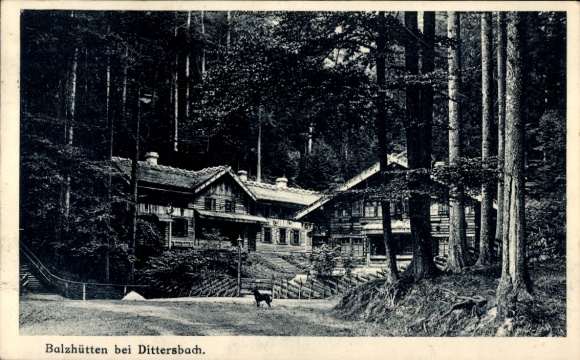 Postcard Dürrröhrsdorf Dittersbach in Sachsen, Gasthaus Balzhütten