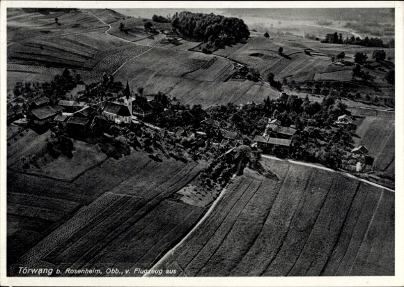 Ak Törwang Samerberg in Oberbayern, Fliegeraufnahme