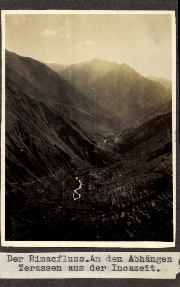Photo Peru, Río Rímac, The Rimac River, Inca terraces on the slopes