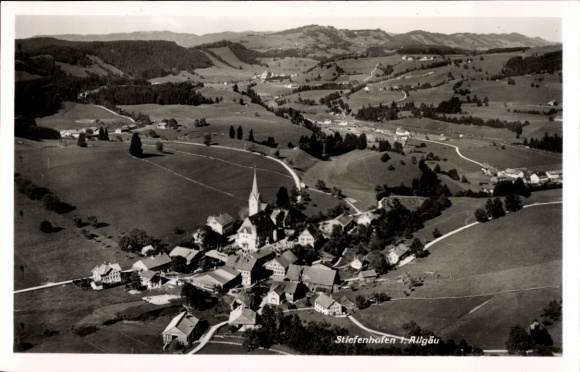 Ak Stiefenhofen in Allgäu Schwaben, luchtfoto