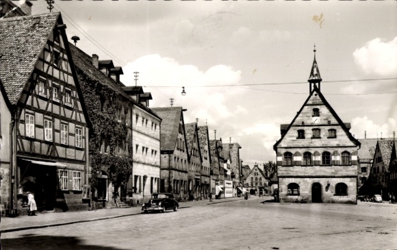 Ak Lauf an der Pegnitz in Mittelfranken Bayern, Historische Architektur, Marktplatz, Rathaus, ...