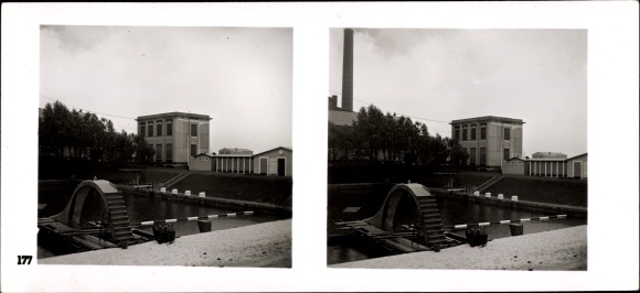 Stereo spatial image The NS model companies 1937-38 No. 177, Portland cement factory Alemannia AG Höver