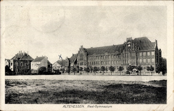 Postcard Altenessen Essen in the Ruhr area, Realgymnasium