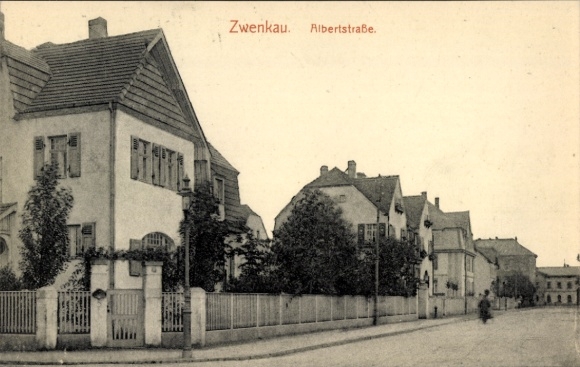 Postcard Zwenkau in Saxony, Albertstraße