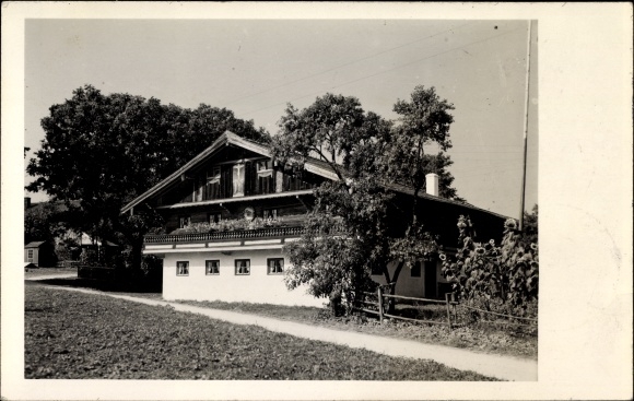 Fot. Ak Endlhausen Egling w dzielnicy Bad Tölz Wolfratshausen, widok na pensjonat