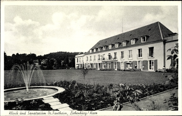 Postcard Liebenburg am Harz, clinic and sanatorium Dr. Fontheim
