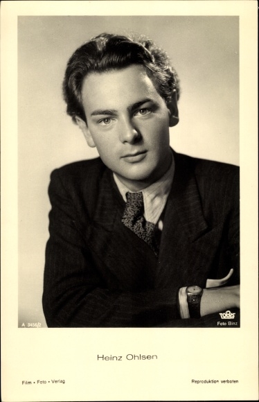 Postcard actor Heinz Ohlsen, portrait, suit