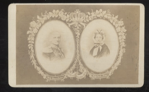 CdV Portrait König Johann I. v. Sachsen und Königin Amalie, geb. v. Bayern