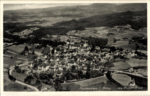 Ak Fürstenstein in Neder-Beieren, luchtfoto