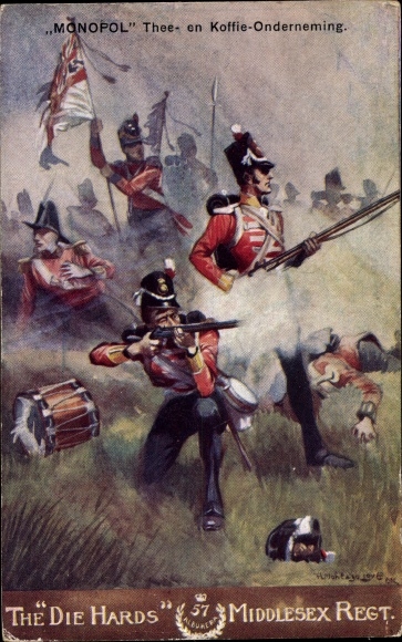Artist PC British Army, The Die Hards, 57 Middlesex Regiment