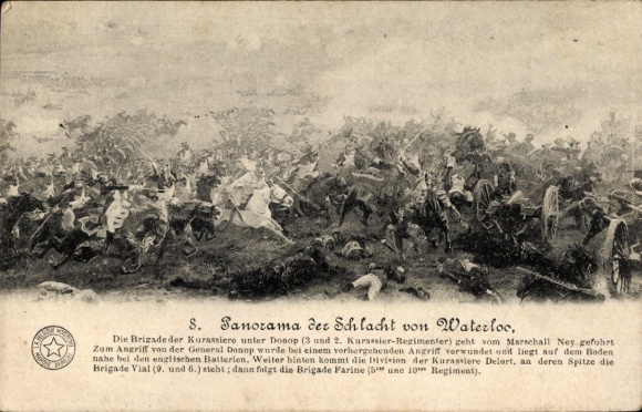 Ak Waterloo Wallonisch Brabant, Panorama der Schlacht