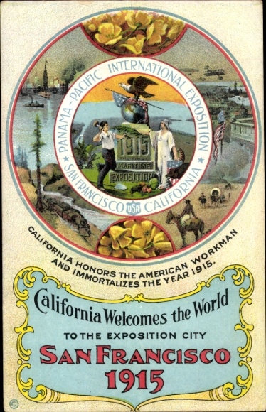 PC San Francisco California USA, Panama Pacific International Exposition 1915