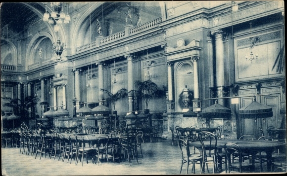 KP Ostend West Flanders, wnętrze Kursaal, sala gier, widok od wewnątrz