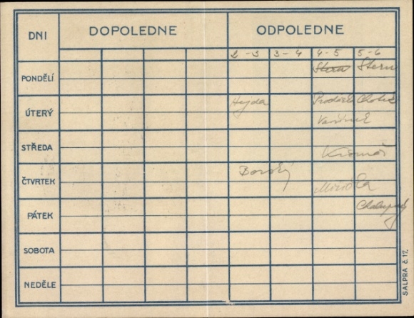 Rozkład jazdy Tempo, prawdziwa angielska stal, Praga Péro, Czechy, dzieci w strojach ludowych ok. 1950 r.