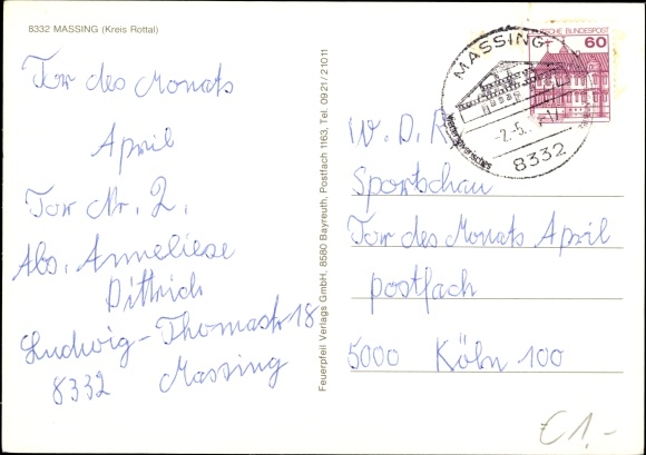 Ak Massing in Niederbayern, Straßenpartien, Kirche, Wappen, Hallenbad