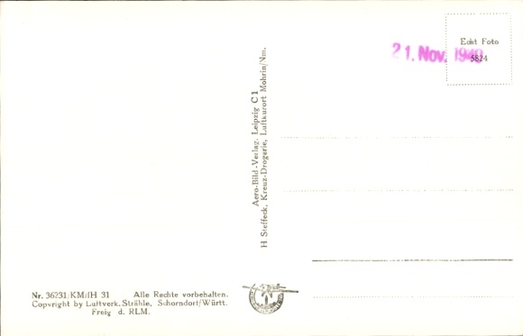Postcard Moryń Mohrin Neumark East Brandenburg, aerial photograph