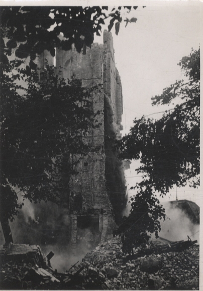 Original Foto Berlin Wilmersdorf, Mecklenburger Str., Abriss eines Hauses, um 1946, ca. 13 x 18 cm