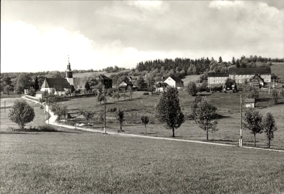 Ak Schellerhau Altenberg im Erzgebirge, Teilansicht, Kirche