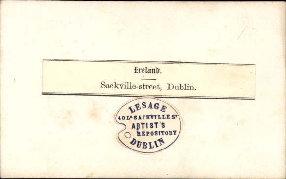 CdV Dublin Ireland, Sackville Street, O'Connell Street