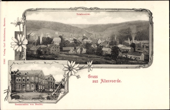 Ansichtkaart Altenvoerde Ennepetal in het Ruhrgebied, overzicht, restaurant Benfer