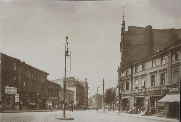 Original Foto Oberschlesien Zabrze (ehem. Hindenburg), Kronprinzenstraße, um 1900